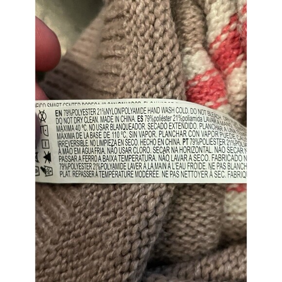 Forever 21 Women’s Size Large Mock Neck Pullover Cropped Boyfriend Sweater Tan - Picture 7 of 7